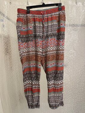 Anthropologie Multicolor Patterned Relaxed Pants